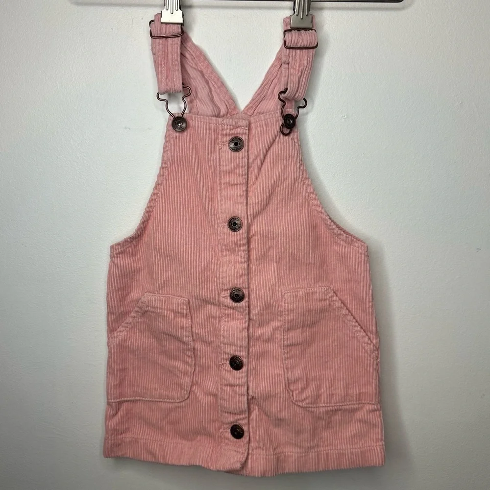 Oshkosh BGOSH Vestbak Size 3T Pink dress Skirtall Overalls Dress Pink Corduroy